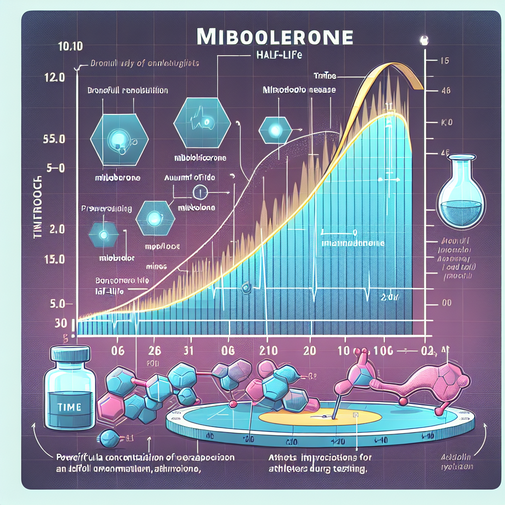Half-life of mibolerone and its clinical significance