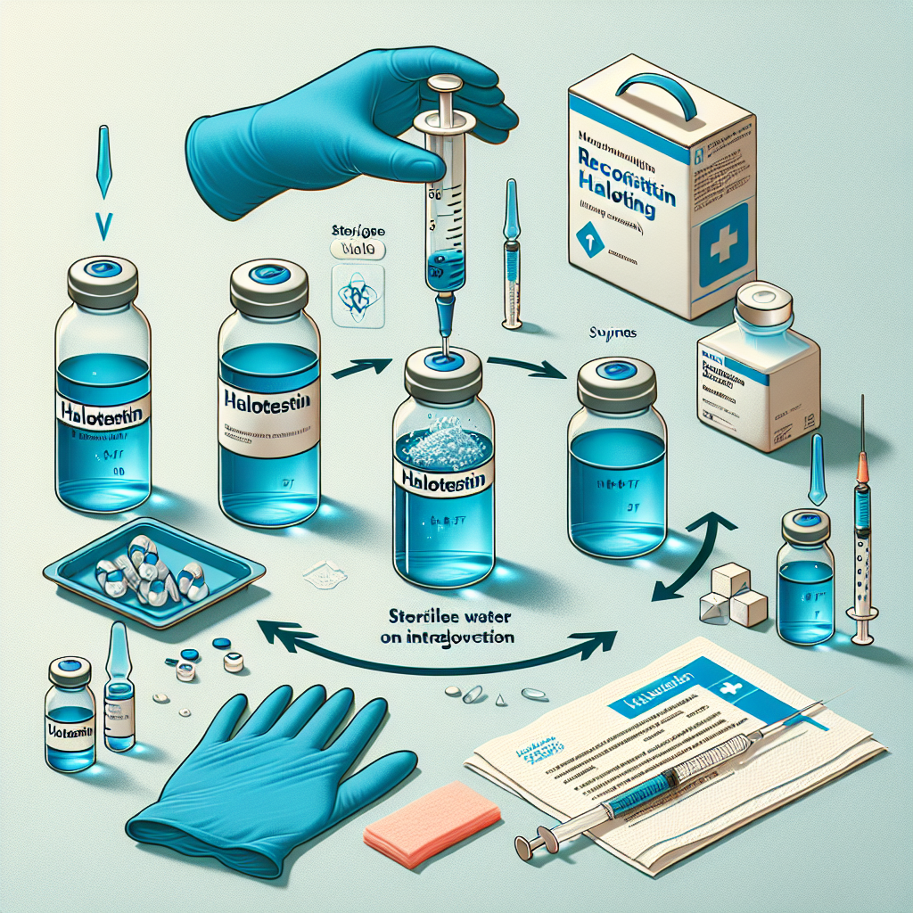 Reconstitution protocol for halotestin