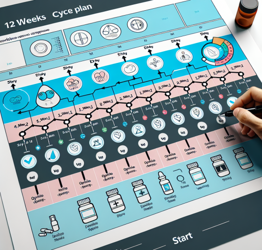 Sample cycle plan for oxymetholone compresse: 12 weeks