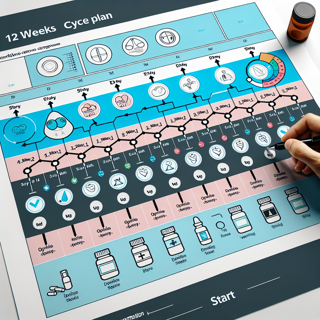 Sample cycle plan for oxymetholone compresse: 12 weeks